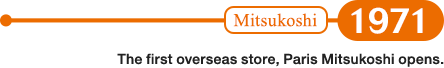 1971: The first overseas store, Paris Mitsukoshi opens.